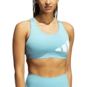 Dámská podprsenka adidas  Believe This Medium Support Workout Logo Mint Ton