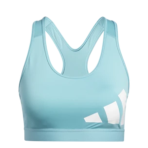 Dámská podprsenka adidas  Believe This Medium Support Workout Logo Mint Ton