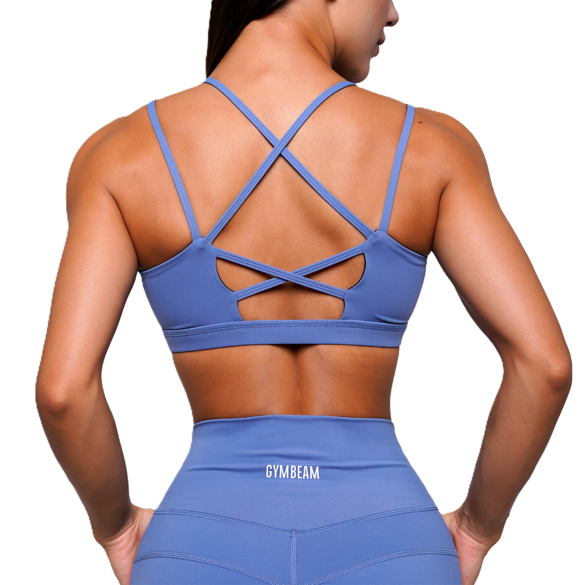Dámská podprsenka GymBeam  FIT Sports Bra Steel Blue  L - thumb (1)