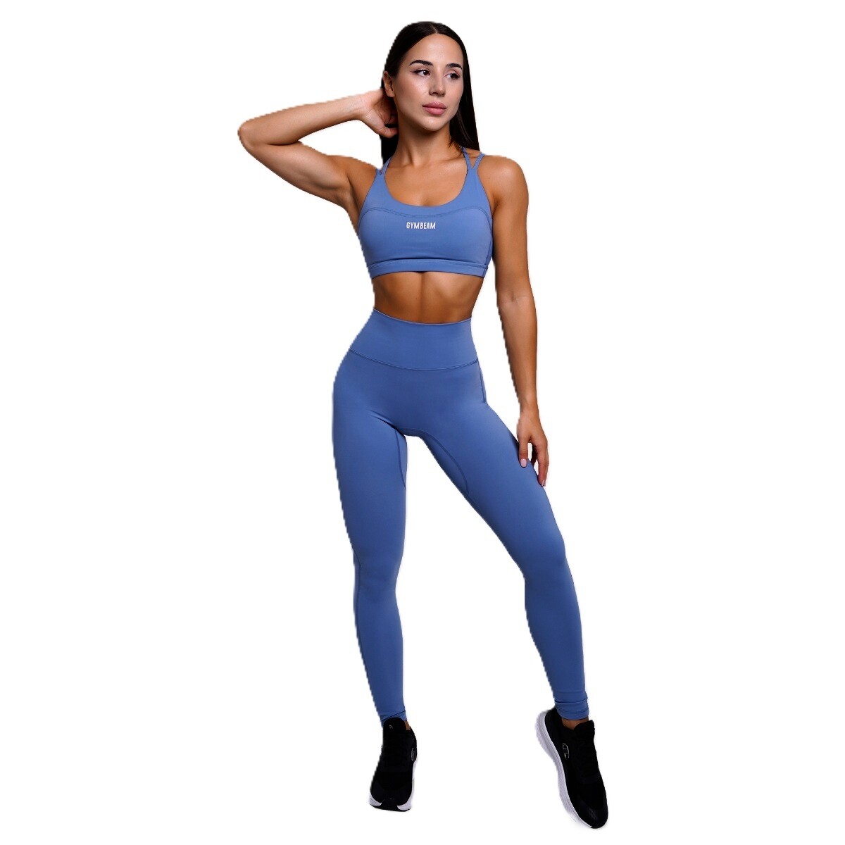 Dámská podprsenka GymBeam  FIT Sports Bra Steel Blue  L - thumb (4)