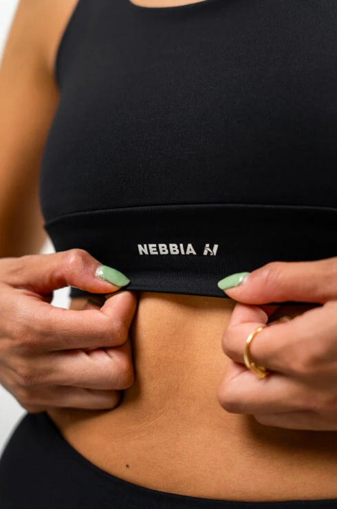 Dámská podprsenka Nebbia Elite Essentials Medium-Support Racerback Sports Bra AGILE black S