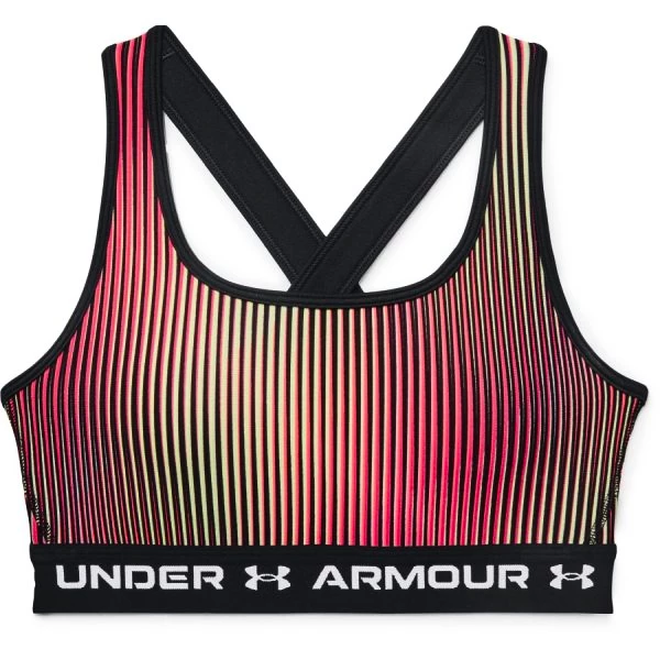 Dámská podprsenka Under Armour  Crossback Mid Print-BLK