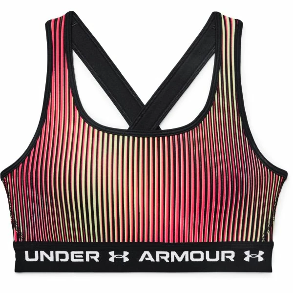Dámská podprsenka Under Armour  Crossback Mid Print-BLK
