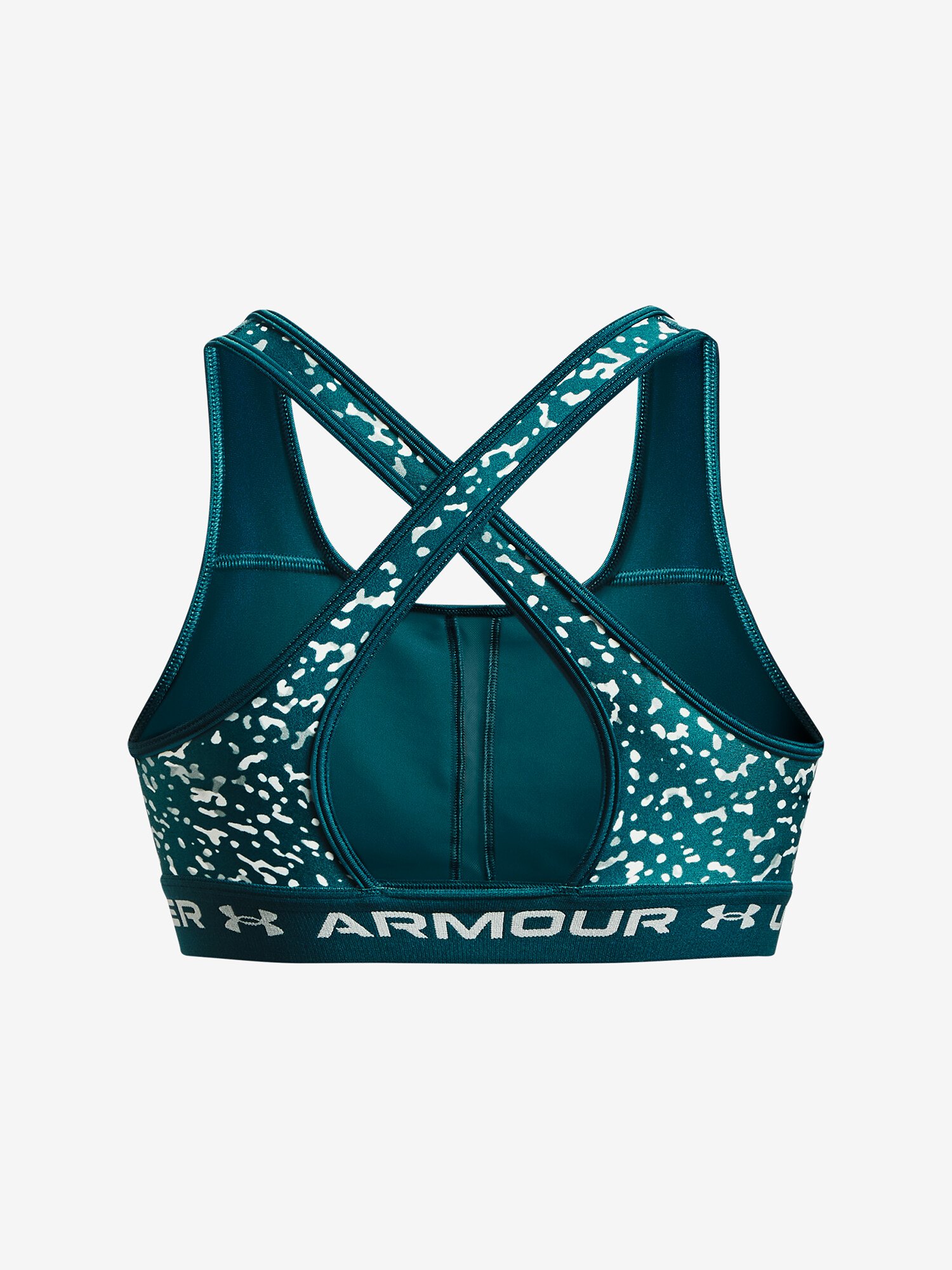 Dámská podprsenka Under Armour  Crossback Mid Print-GRN XS - thumb (3)