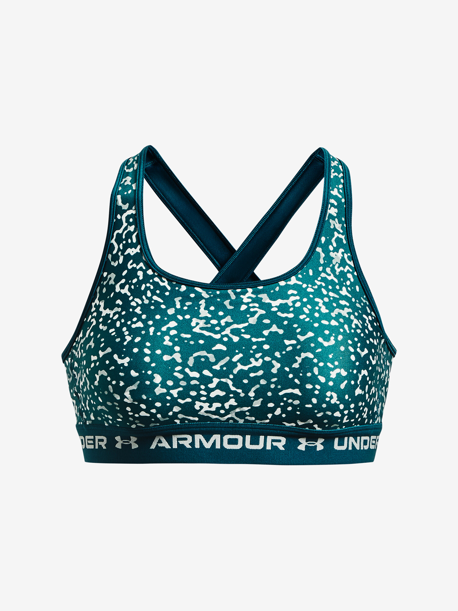 Dámská podprsenka Under Armour  Crossback Mid Print-GRN XS - thumb (4)