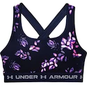 Dámská podprsenka Under Armour Crossback Mid Print Midnight Navy