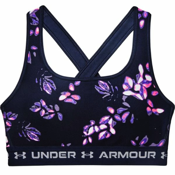 Dámská podprsenka Under Armour Crossback Mid Print Midnight Navy