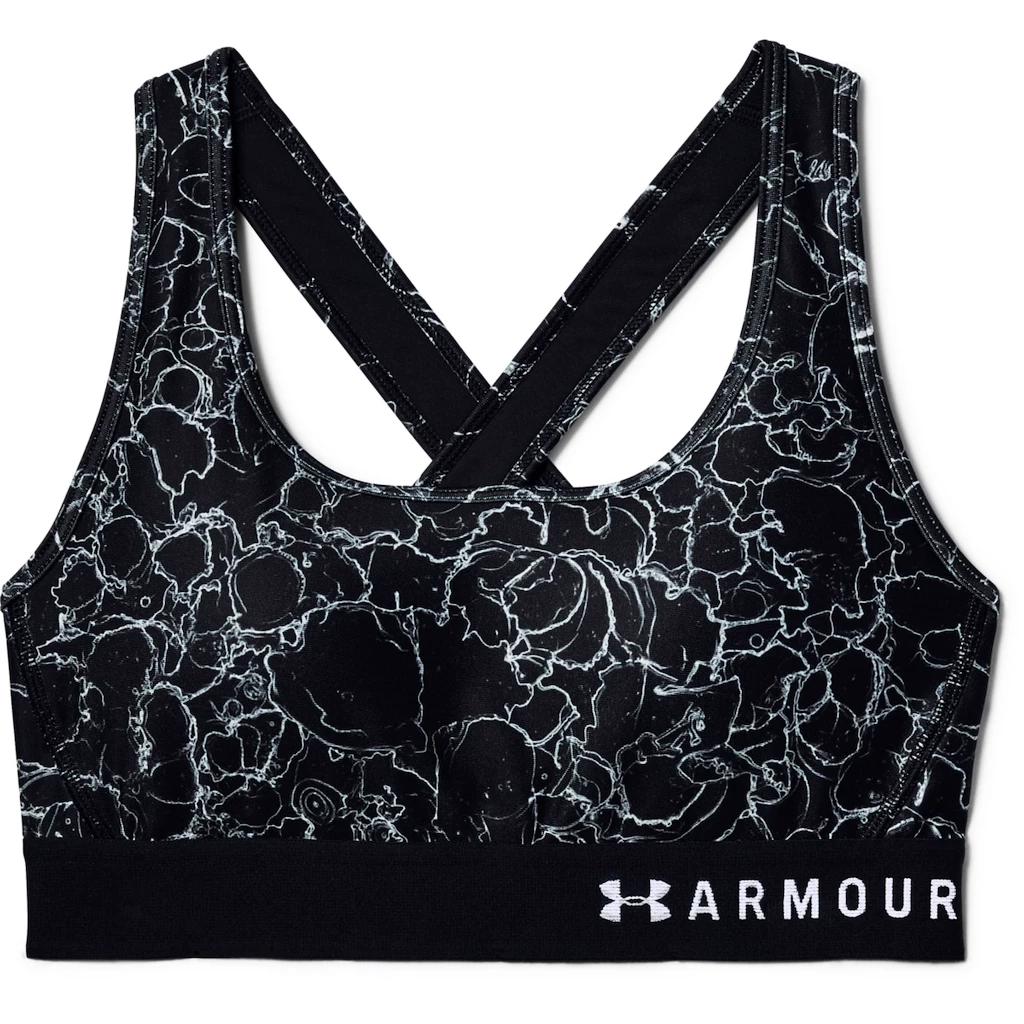 Dámská podprsenka Under Armour  Mid Crossback Printed Black  XS