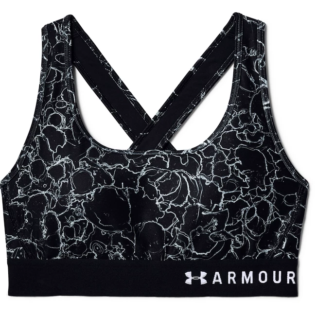 Dámská podprsenka Under Armour  Mid Crossback Printed Black  XS