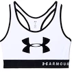 Dámská podprsenka Under Armour  Mid Keyhole Graphic White  S