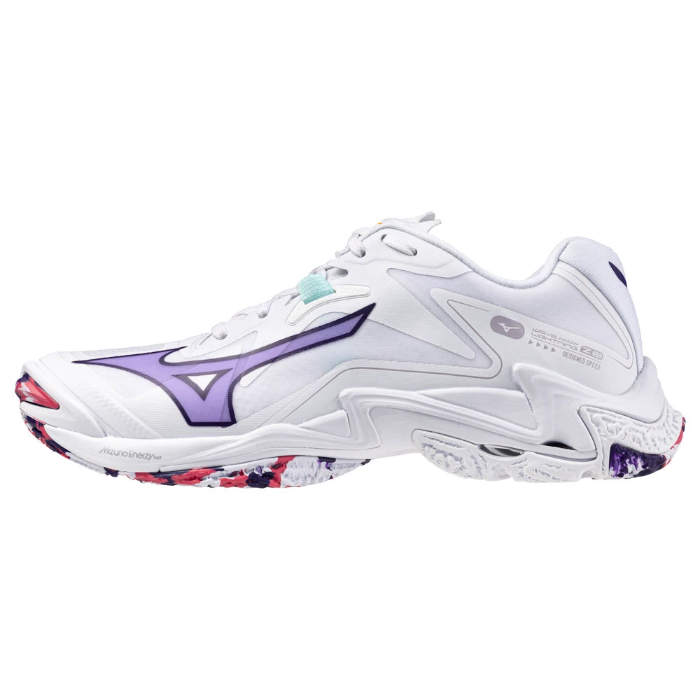 Dámská sálová obuv Mizuno  Wave Lightning Z8 W White/Violet Indigo