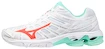 Dámská sálová obuv Mizuno  Wave Voltage White/Fiery Coral