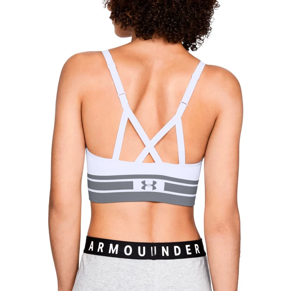 Dámská Sportovní podprsenka Under Armour Seamless Longline Bra bílá