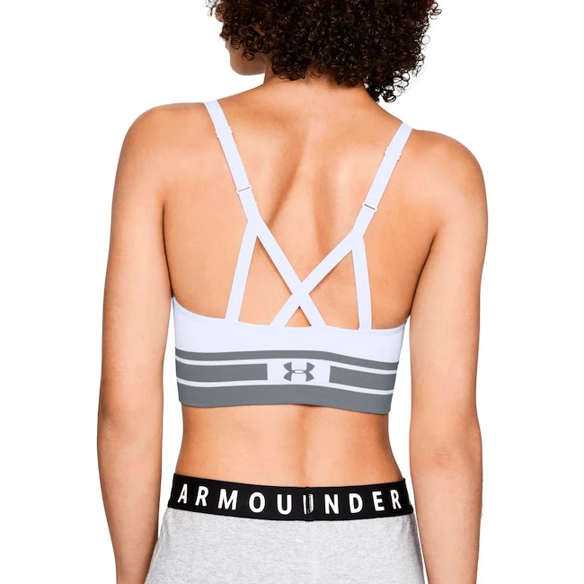 Dámská Sportovní podprsenka Under Armour Seamless Longline Bra bílá