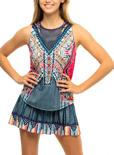 Dámská sukně Lucky in Love  Long Borderline Smocked Skirt Indigo