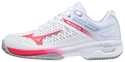 Dámská tenisová obuv Mizuno  Wave Exceed 4 Tour CC White/Rose Red