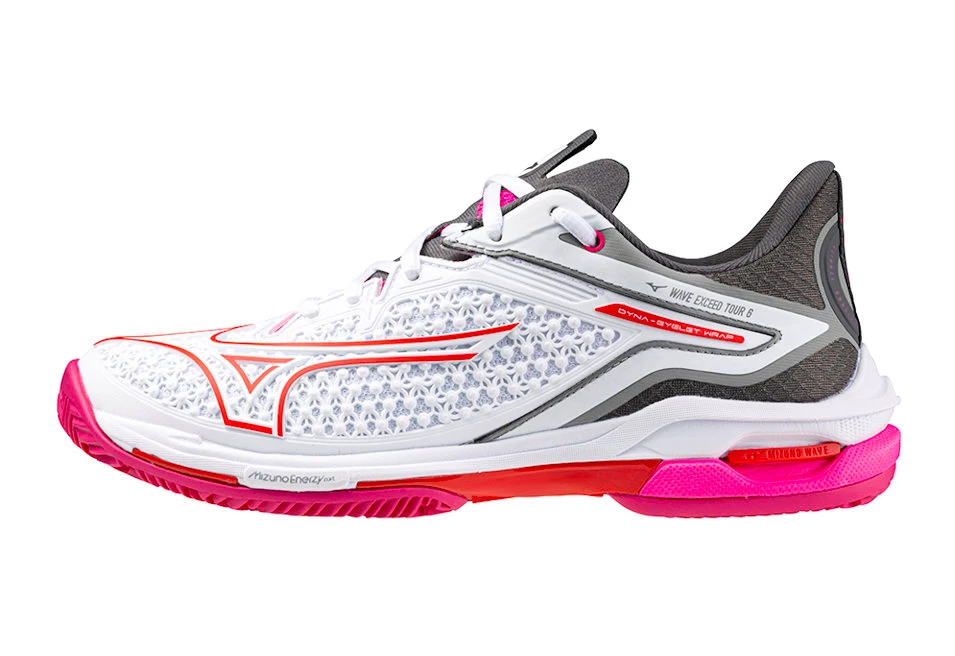 Dámská tenisová obuv Mizuno Wave Exceed TOUR 6 CC White/Radiant Red/Quiet Shade