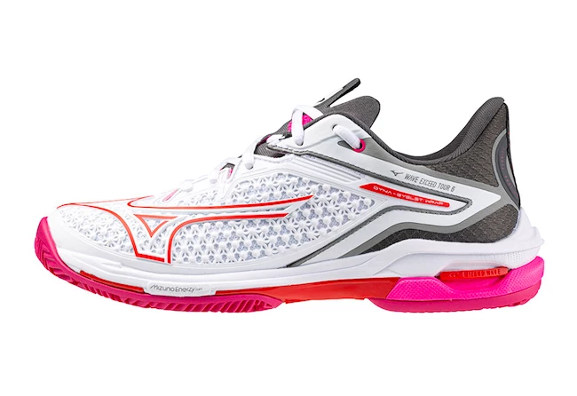 Dámská tenisová obuv Mizuno Wave Exceed TOUR 6 CC White/Radiant Red/Quiet Shade