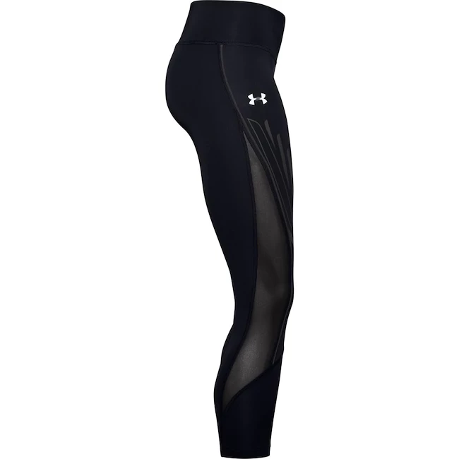 Dámské 3/4 legíny Under Armour Qualifier SP Graphic Crop černé