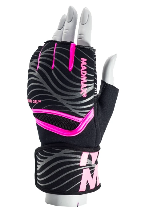 Dámské fitness rukavice MadMax  MaxGel Fighting Gloves MBF906 pink S/M