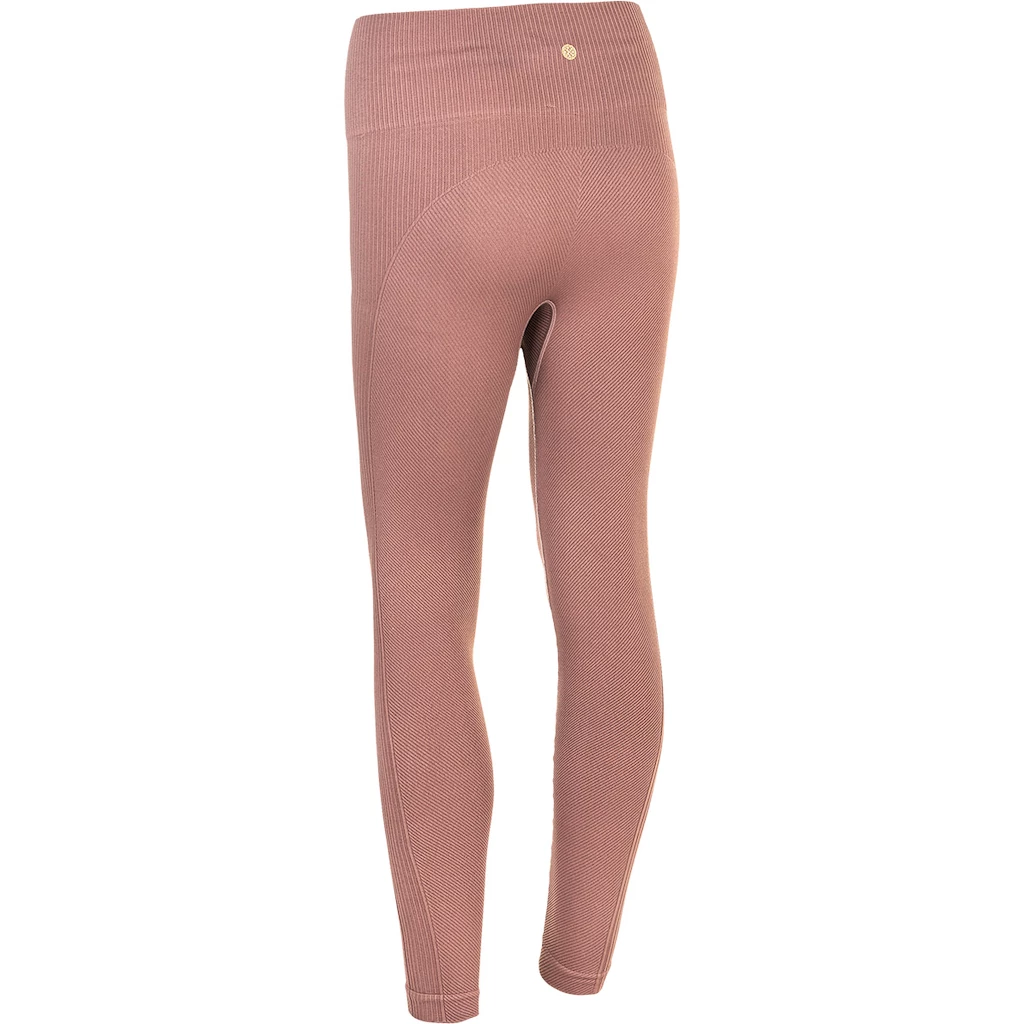 Dámské legíny Endurance  Flow Ribbed Seamless Tights Burnt Rose