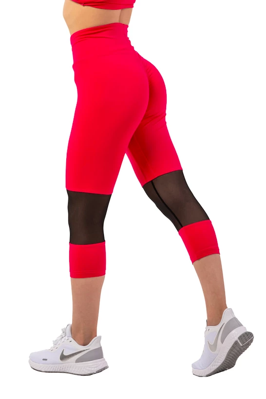 Dámské legíny Nebbia  High-Waist ¾ Length Sporty Leggings 406 pink