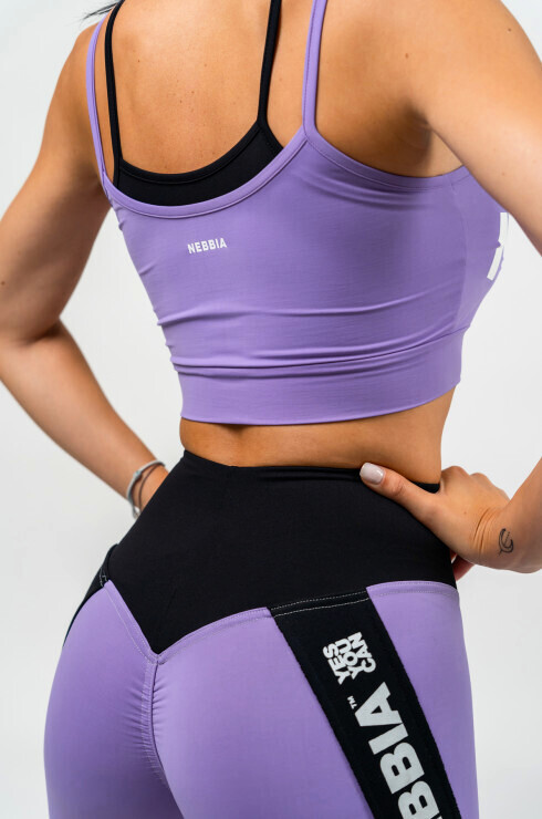 Dámské legíny Nebbia ICONIC Leggings High Waist 209 purple S - thumb (3)