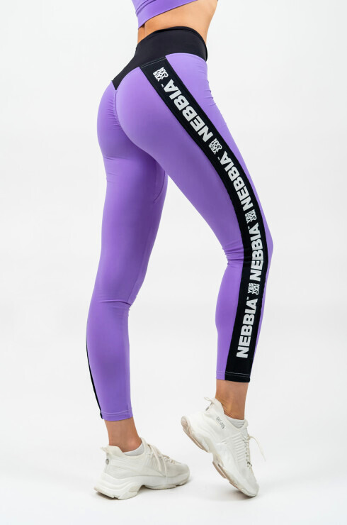 Dámské legíny Nebbia ICONIC Leggings High Waist 209 purple S - thumb (4)