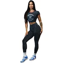 Dámské legíny Nebbia NEBBIA x OLYMPIA Washed High Waisted Leggings GYM WARRIOR 776 black