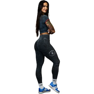 Dámské legíny Nebbia NEBBIA x OLYMPIA Washed High Waisted Leggings GYM WARRIOR 776 black