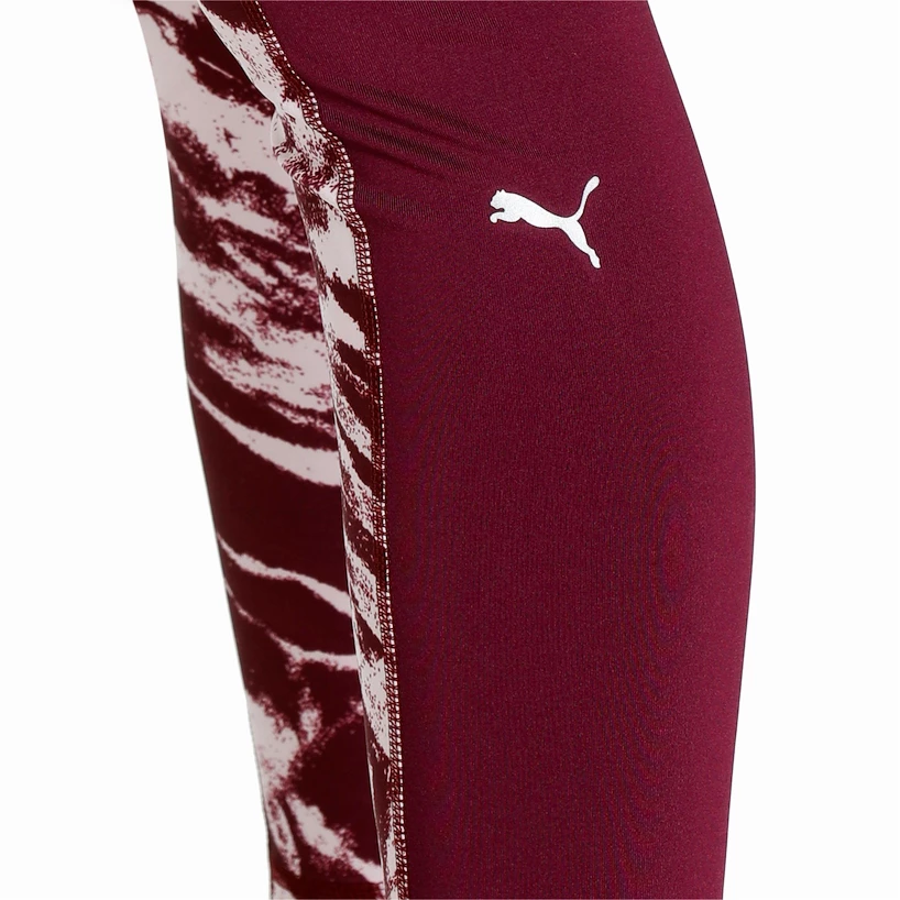 Dámské legíny Puma  Run 5K Graphic High Waist 7/8 Tight Grape Wine