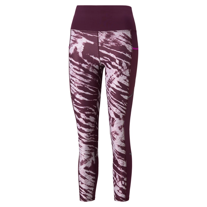 Dámské legíny Puma  Run 5K Graphic High Waist 7/8 Tight Grape Wine