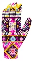 Dámské rukavice Crazy Idea  GLOVES TOUCH WOMAN PRINT ETHNIC