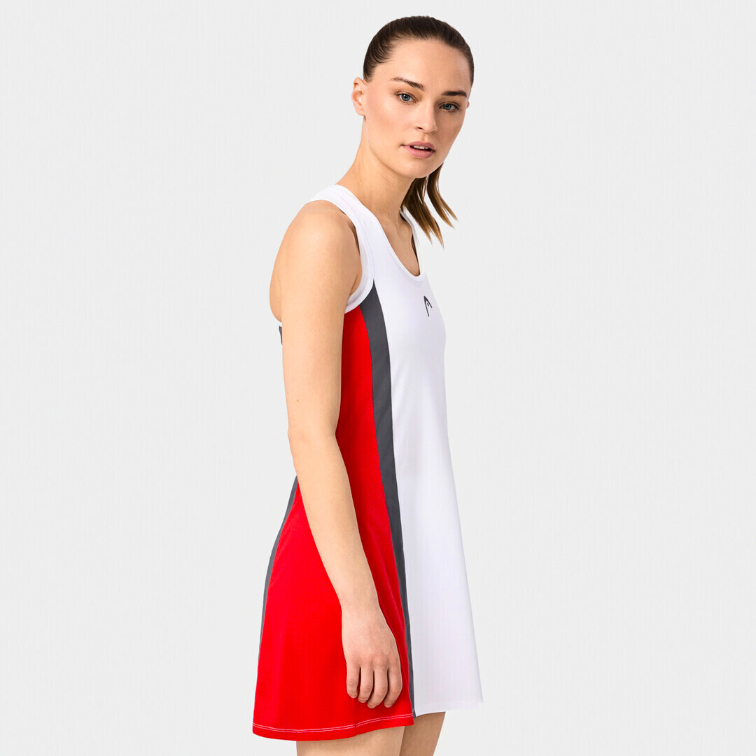Dámské šaty Head  CLUB 25 Dress Women Red/White S - thumb (4)