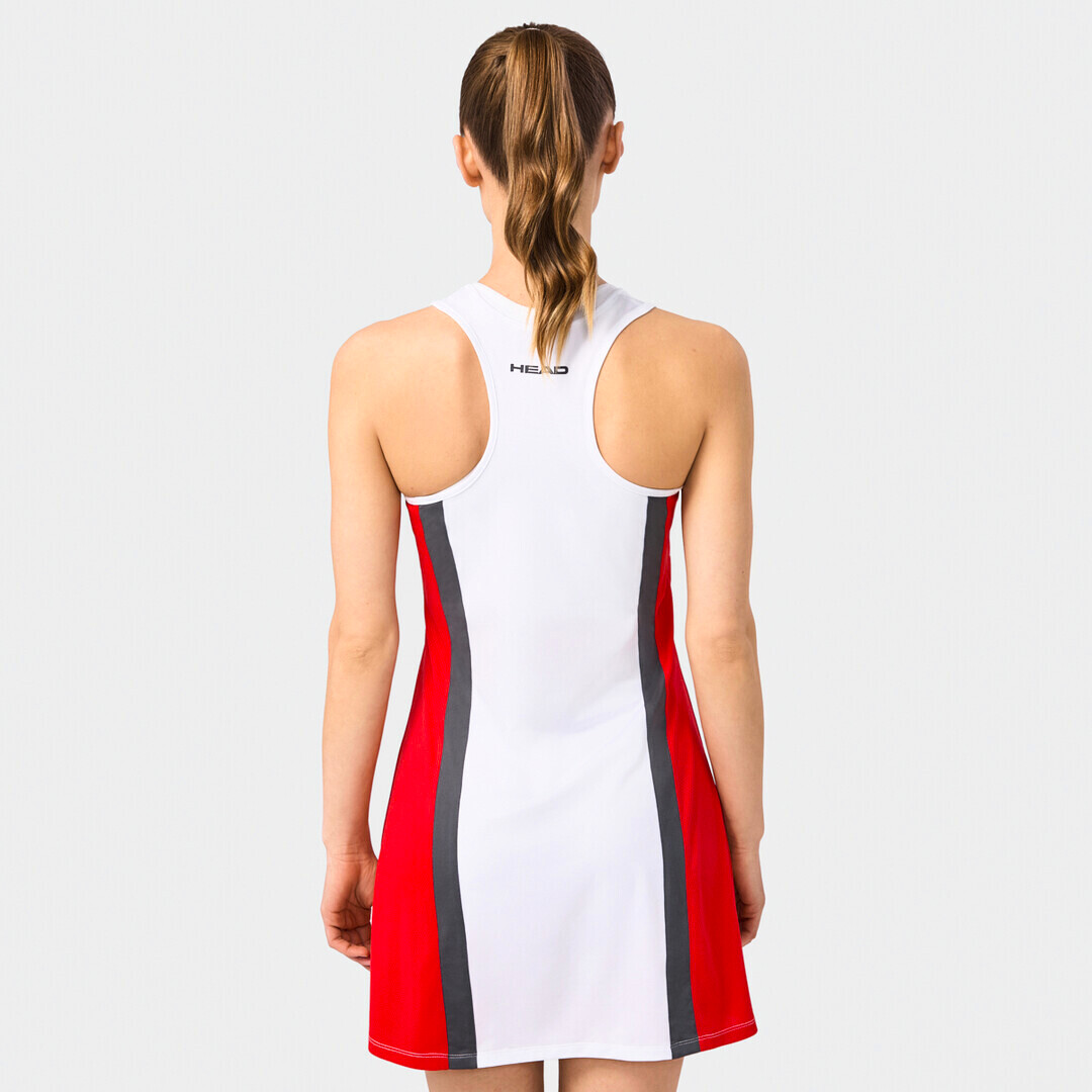 Dámské šaty Head  CLUB 25 Dress Women Red/White S - thumb (6)