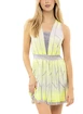 Dámské šaty Lucky in Love  Pleat Wave Dress Neon Yellow