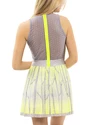 Dámské šaty Lucky in Love  Pleat Wave Dress Neon Yellow