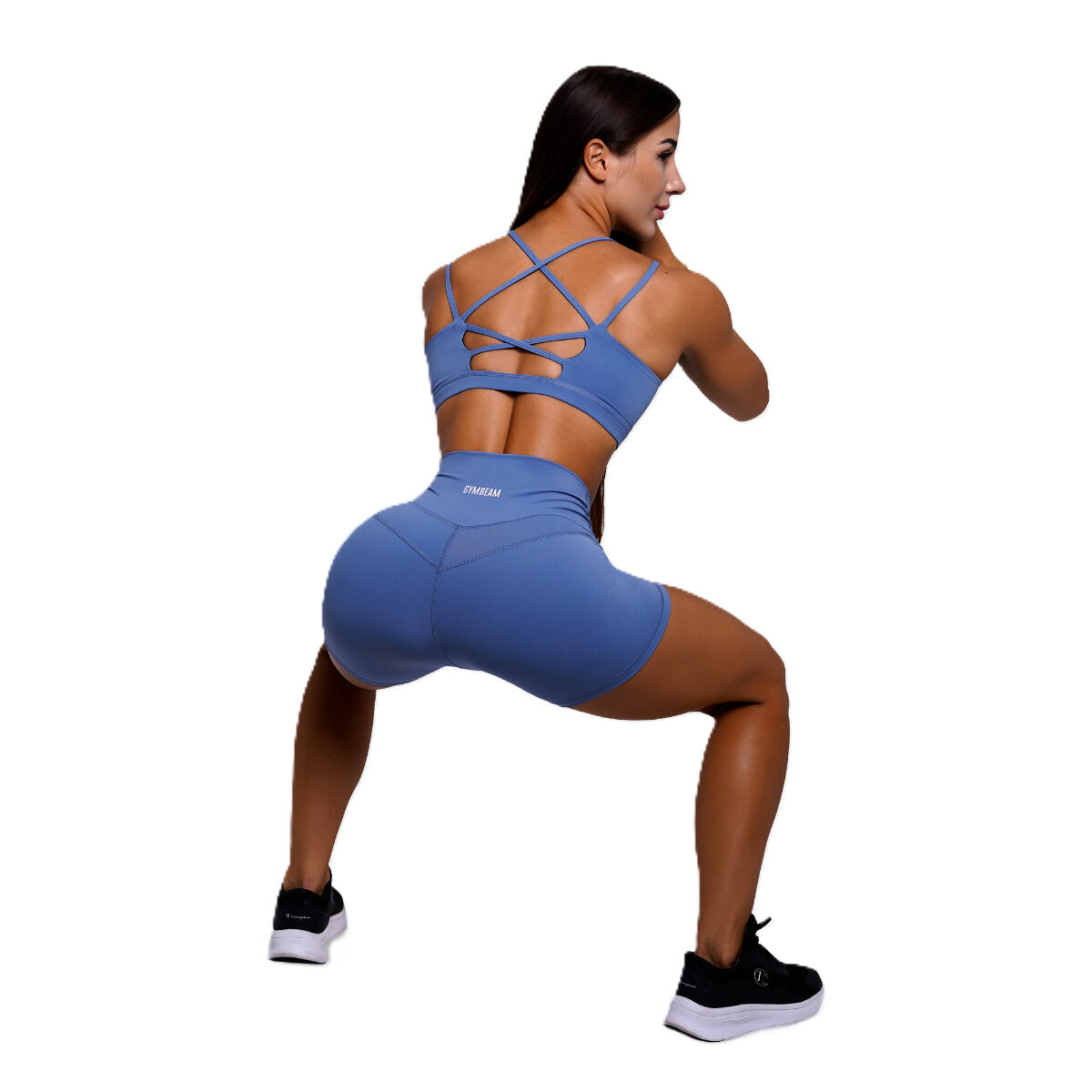 Dámské šortky GymBeam  FIT Shorts Steel Blue S - thumb (2)