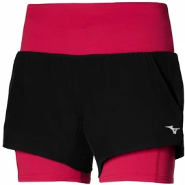 Dámské šortky Mizuno 2 in 1 4.5 Short/Black/Persian Red