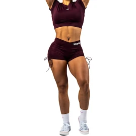 Dámské šortky Nebbia STRONG BEAUTY Lace-Up Sculpting Shorts OWN YOUR POWER 429 dark red