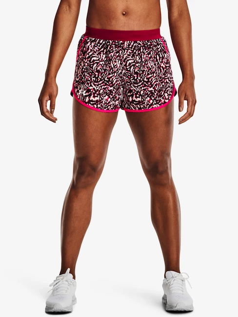 Dámské šortky Under Armour  Fly By 2.0 Printed Short -PNK