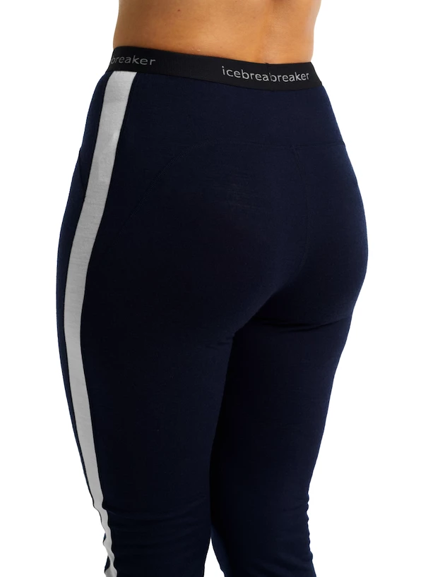 Dámské spodky Icebreaker  Leggings Midnight Navy/Snow/Cb  XS