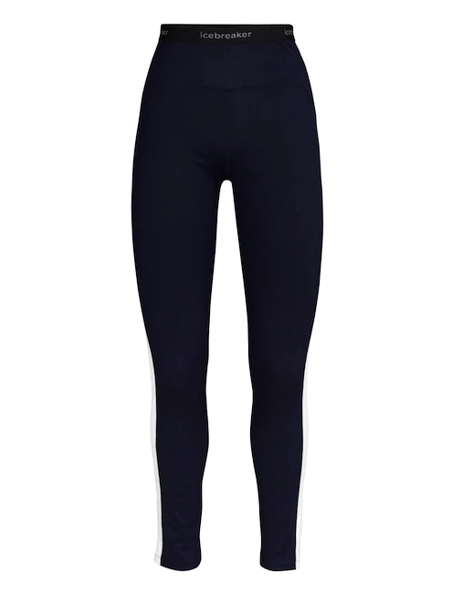 Dámské spodky Icebreaker  Leggings Midnight Navy/Snow/Cb  XS