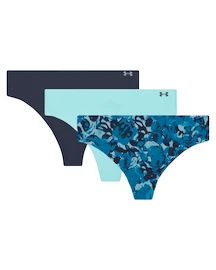 Dámské tanga Under Armour Pure Stretch NS Nov THONG 3Pack Blue