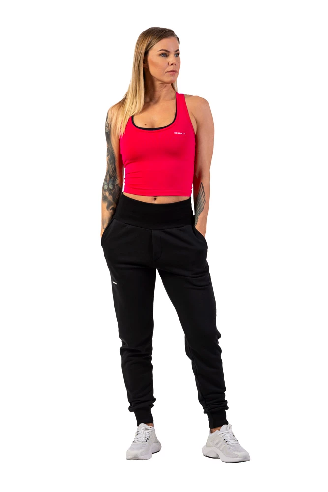 Dámské tepláky Nebbia  High-Waist Loose Fit Sweatpants "Feeling Good" 409 black