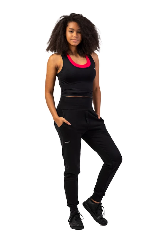 Dámské tepláky Nebbia  High-Waist Loose Fit Sweatpants "Feeling Good" 409 black