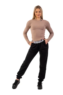 Dámské tepláky Nebbia  Iconic Mid-Waist Sweatpants 408 black XS