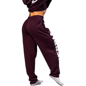 Dámské tepláky Nebbia STRONG BEAUTY Loose-Fit Baggy Pants BOYFRIEND STYLE 432 dark red