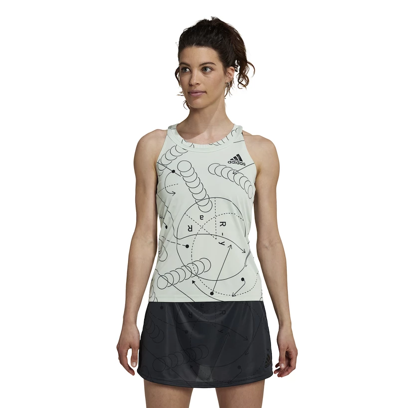 Dámské tílko adidas  Club Graphic Tank Linen Green S