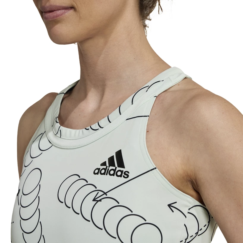 Dámské tílko adidas  Club Graphic Tank Linen Green S